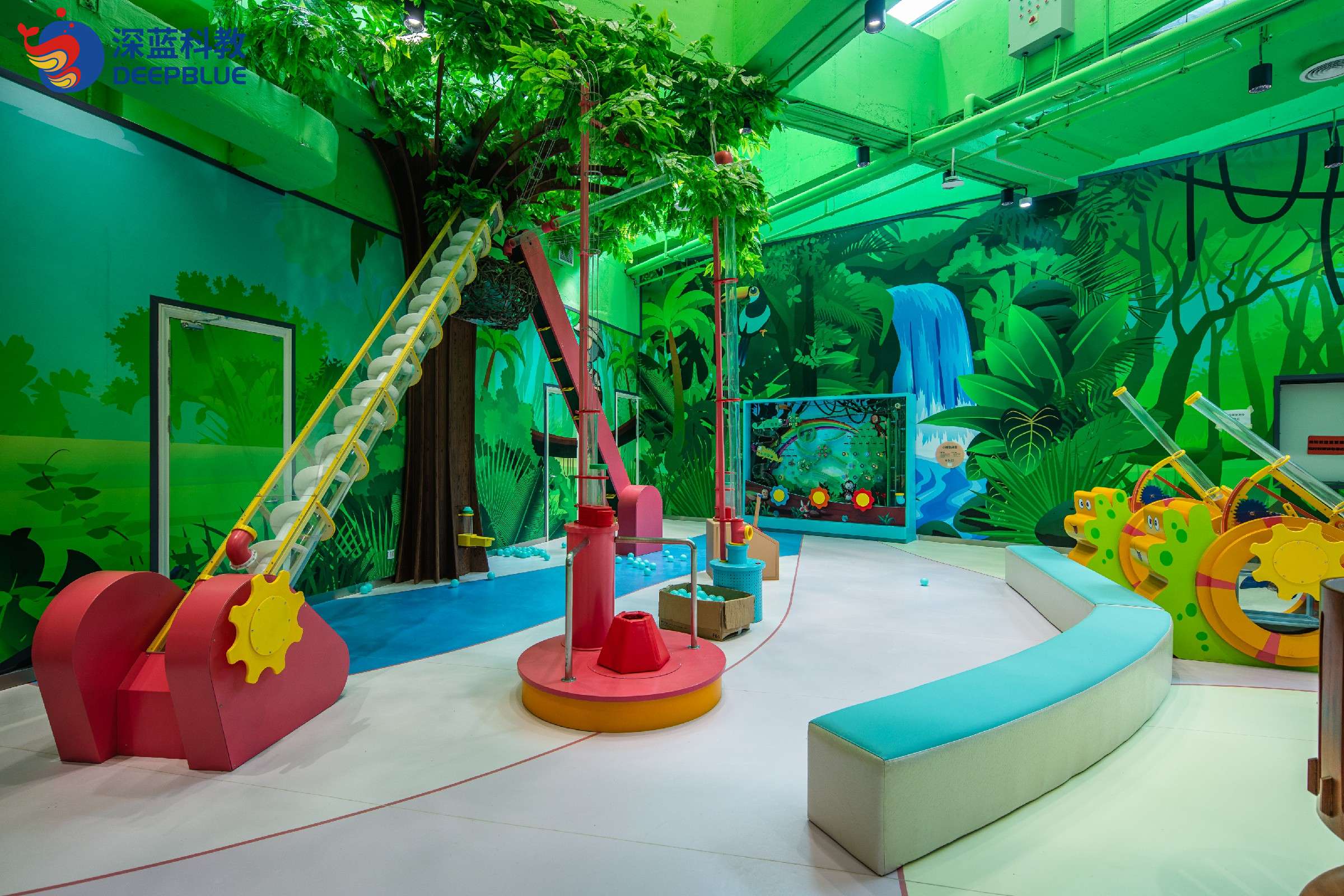 Kidzplorer智樂(lè)空間兒童探索館方案｜太空叢林藝術(shù)多主題整館設(shè)計(jì)_深藍(lán)科教